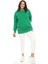 Kadın Büyük Beden Basic Yeşil Sweatshirt 1