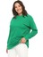 Kadın Büyük Beden Basic Yeşil Sweatshirt 3