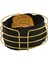 Metal Şeritli Gold Paslanmaz Oval Kumaşlı Çok Amaçlı Ekmeklik 2