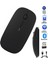 Premium Ultra Slim Mat Black Şarjlı Kablosuz Bluetooth 3.0 1600 Dpi Optical Sessiz Mouse 3