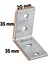 Mobilya Köşe Bağlantı Sabitleme L Demir Deprem Dolap Duvar Birleştirme Gönye 35X35X20 mm (10 Adet) 2