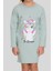 3-8 Yaş Kız Çocuk Unicorn Sweat Elbise Mint 5