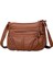 Crossbody Çanta Kadın Moda Yeni Kadın Çantası Yumuşak Deri Doku Büyük Kapasiteli Orta Yaşlı Kadın Omuz Çantası Modaya Uygun (Yurt Dışından) 1