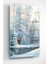 Kar Manzaralı Geyik Cam Tablo, Dekoratif Cam Tablo 2