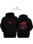 Spiderman Baskılı 3 Iplik Unisex Siyah Kapişonlu Sweatshirt 1