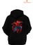 Spiderman Baskılı 3 Iplik Unisex Siyah Kapişonlu Sweatshirt 3