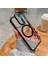 iPhone 15 Pro Max Kılıf Standlı Kamera Koruma Çerçeveli Magsafe Şarj Arkası Sararmaz Sert Şeffaf 2