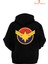 Captain Marvel Baskılı 3 Iplik Unisex Siyah Kapişonlu Sweatshirt 3