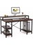 Tasarım 95X60X140CM Ceviz Ev Ofis Bilgisayar Metal Raflı Çalışma Masası 1