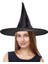 Halloween Siyah Renk Dralon Kumaş Cadı Şapkası Yetişkin 1 Adet 2