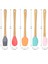 5 Parça Mini Silikon Spatula Kaşık Fırça Seti - High Quality - Bambu Saplı 4