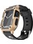 Apple Watch Series 8 45MM Kordon Saat Etrafı Full Korumalı Defens Armor Gold 1