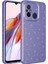 Xiaomi Redmi 12C Kılıf Koton Simli Silikon Arka Kapak Kamera Korumalı Mor 1