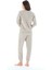 Kadın Uzun Kol Akrilik Petekli Bej Pijama Takımı C4T9N0O1 3