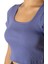 Kadın Mor Havuz Yaka Fitted/vücuda Oturan Kısa Kol Crop Tişört 23K-TRP-CRP04 3