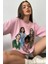 Kadın Oversize Baskılı Ribanalı Sweatshirt 3