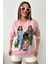 Kadın Oversize Baskılı Ribanalı Sweatshirt 4