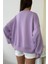 Kadın Oversize Favorite Baskılı Ribanalı Sweatshirt 2