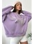 Kadın Oversize Favorite Baskılı Ribanalı Sweatshirt 4