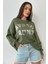 Kadın Oversize Favorite Baskılı Ribanalı Sweatshirt 1