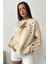 Kadın Oversize Baskılı Ribanalı Sweatshirt 5