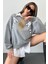 Kadın Oversize Baskılı Ribanalı Sweatshirt 5