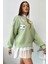 Kadın Oversize Baskılı Ribanalı Sweatshirt 5