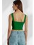 Tena Moda Kadın Yeşil Askılı Crop Atlet 3