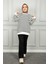 Kadın Siyah Çizgili Sweatshirt 1