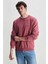 Maynard Bordo Bisiklet Yaka Nakışlı Standard Fit Erkek Sweatshirt 4