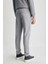 Luskın Gri Daralan Kesim Baskılı Standard Fit Erkek Eşofman Alt 4