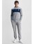 Khal Gri Yarım Fermuarlı Kauçuklu Standard Erkek Sweatshirt 5