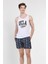 Adeon Lacivert Deniz Şort Nakışlı Erkek Deniz Şort 4