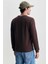 Valley Kahve Bisiklet Yaka Baskılı Standard Fit Erkek Sweatshirt 5