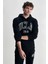 Jepsen Siyah Kapüşonlu Nakışlı Standard Fit Erkek Sweatshirt 2
