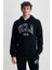 Jepsen Siyah Kapüşonlu Nakışlı Standard Fit Erkek Sweatshirt 3