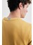 Valley Sarı Bisiklet Yaka Baskılı Standard Fit Erkek Sweatshirt 4