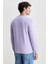 Valley Lila Bisiklet Yaka Baskılı Standard Fit Erkek Sweatshirt 3