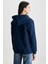 Joyce Lacivert Kapüşonlu ve Fermuarlı Aplikeli Standard Fit Kadın Sweatshirt 5