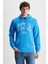 Jepsen Mavi Kapüşonlu Nakışlı Standard Fit Erkek Sweatshirt 2