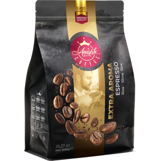 Anisah Coffee Extra Aroma Espresso Kahve Koyu Kavrulmuş 1000 Gram