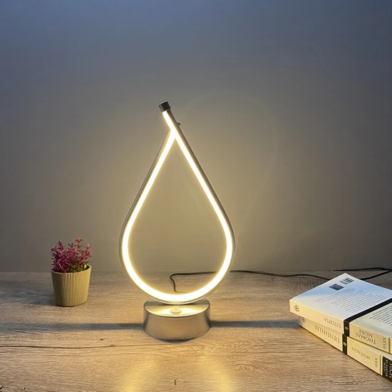 Asva Design Damla Dekoratif Günışığı LED Masa Lambası Abajur
