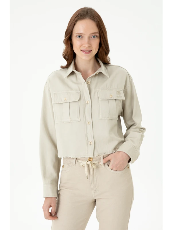 U.S. Polo Assn. Kadın Taş Desenli Gömlek 50271427-VR049