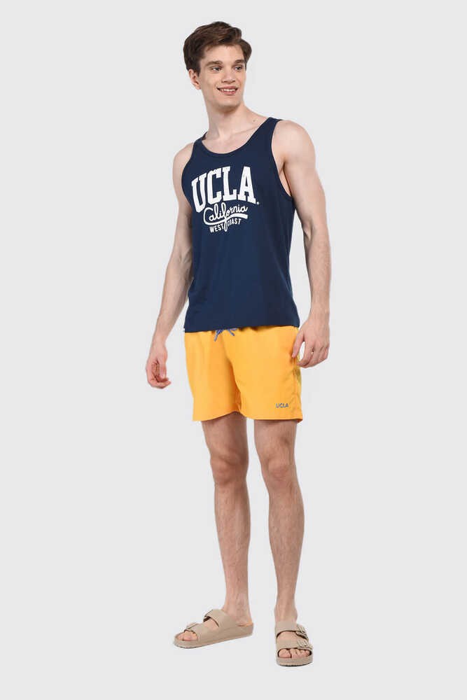 Ucla Perkıns Mavi Deniz Şort Nakışlı Erkek Deniz Şort görsel 8