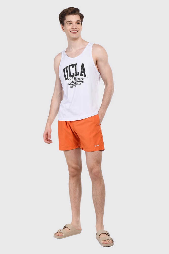Ucla Perkıns Mavi Deniz Şort Nakışlı Erkek Deniz Şort görsel 2