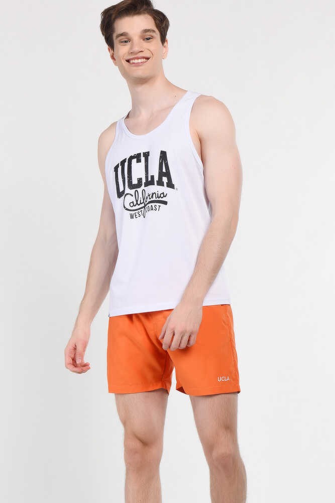 Ucla Perkıns Mavi Deniz Şort Nakışlı Erkek Deniz Şort görsel 4