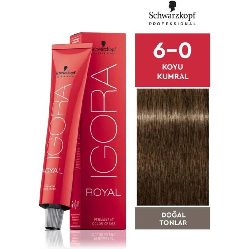 Schwarzkopf Igora Royal Doğal Tonlar 6-0 Koyu Kumral 60ML