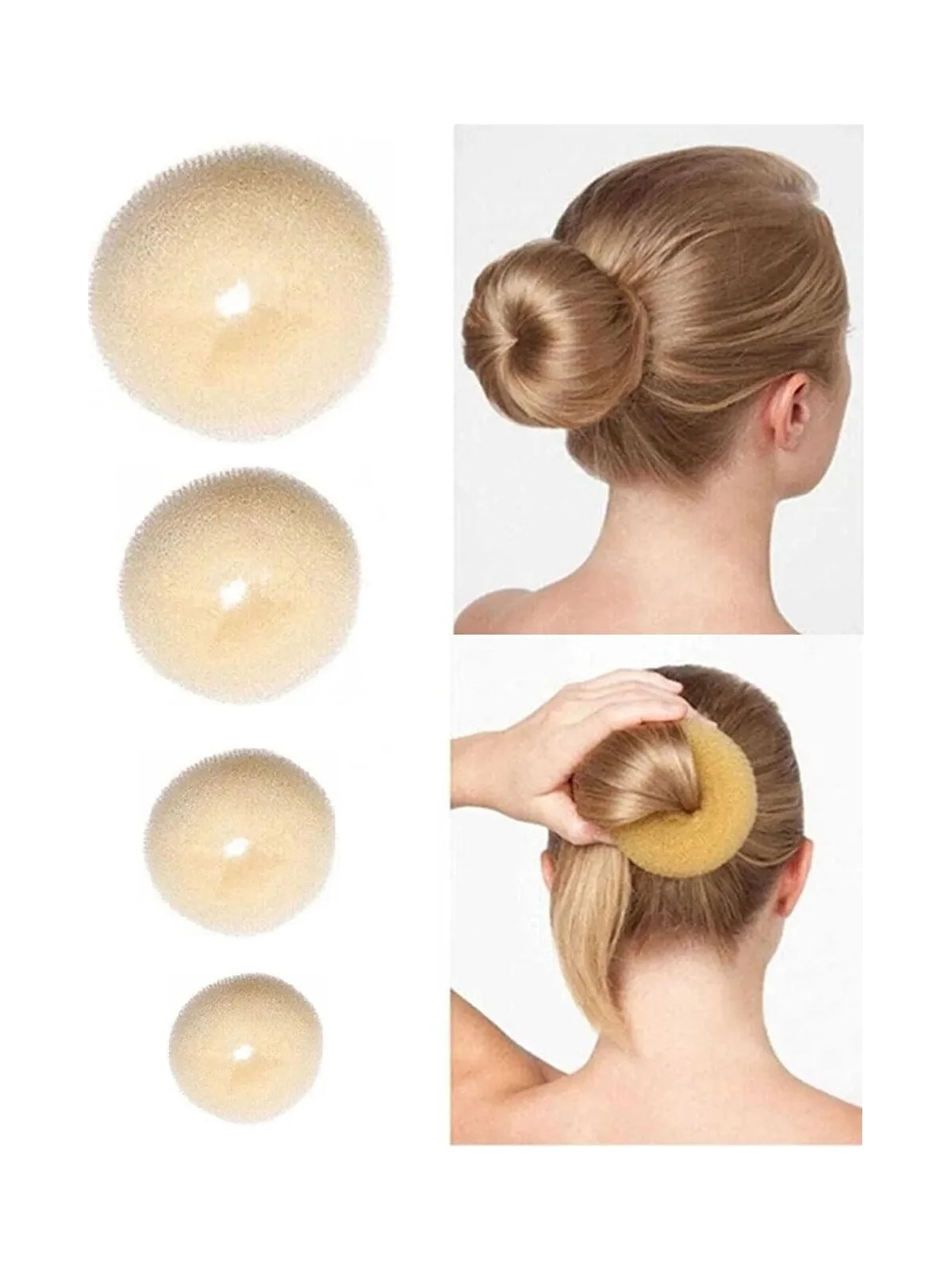 Güncel Vitrin Kadın Sünger Topuz Tokası 4 Boy 6CM-8CM-9CM-11CM Taşsız Bijuteri - Görsel 5