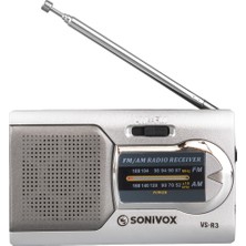 Sonıvox Vs-R3 Gümüş Renk Cep Tipi Analog Fm Radyo