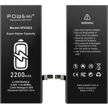 Powehi Apple iPhone Se 2020 Güçlendirilmiş Batarya Pil 2200 Mah